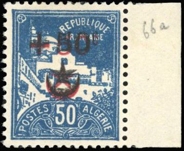 Yvert et Tellier ALGERIE N°66a Individuel Neuf avec gomme