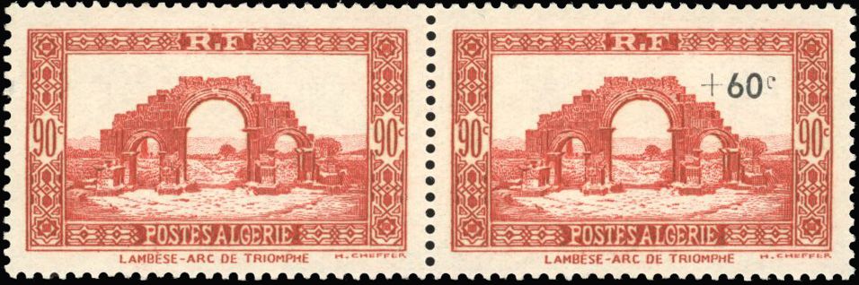 Yvert et Tellier ALGERIE N°167b Paire Neuf avec gomme