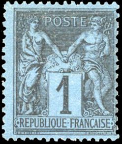 Yvert et Tellier Groupe allégorique 1876 1900 N°84 Individuel Neuf avec gomme