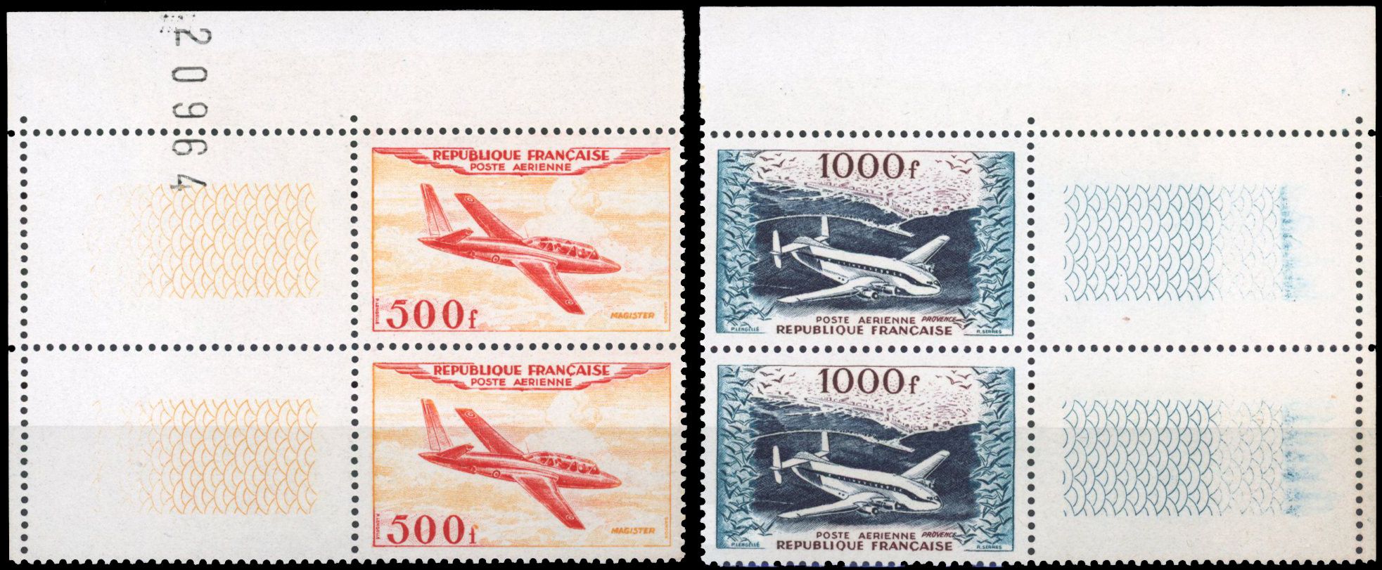 Yvert et Tellier Poste aérienne N°32 + 33 Paire Neuf avec gomme intacte