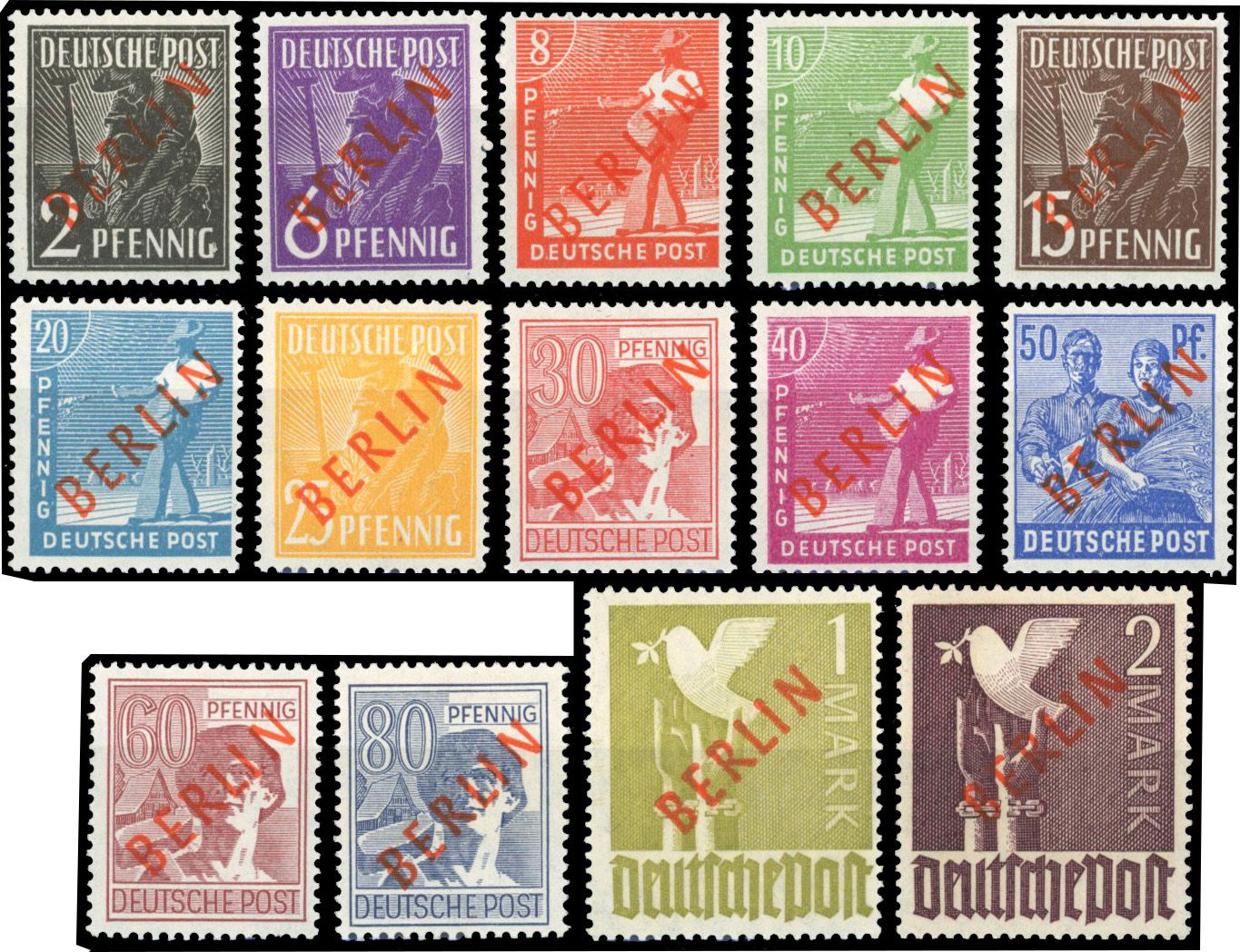 Yvert et Tellier Allemagne berlin N°1/18 Individuel Neuf avec gomme