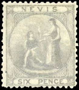 Stanley Gibbons ST KITTS-NEVIS - NEVIS N°3 Individuel Neuf avec gomme