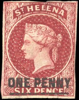 Stanley Gibbons ST HELENA N°3 Individuel Neuf avec gomme