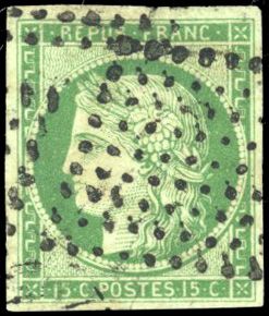 Yvert et Tellier Cérès 1849 1850 N°2 Individuel Oblitéré