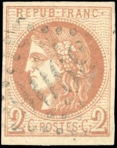 Yvert et Tellier Emission de Bordeaux 1870 1871 N°40B Individuel Oblitéré