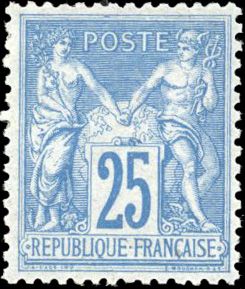 Yvert et Tellier Groupe allégorique 1876 1900 N°79 Individuel Neuf avec gomme