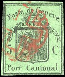Zumstein SUISSE N°7 Individuel Oblitéré