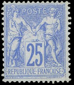 Yvert et Tellier Groupe allégorique 1876 1900 N°68 Individuel Neuf avec gomme