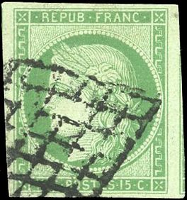 Yvert et Tellier Cérès 1849 1850 N°2 Individuel Oblitéré