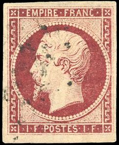 Yvert et Tellier Empire non dentelé 1853 1860 N°18a Individuel Oblitéré