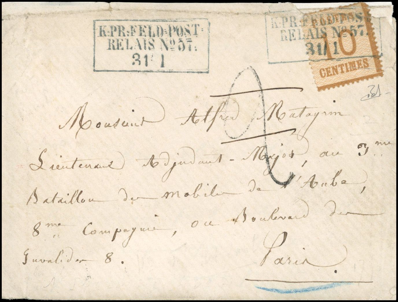 Yvert et Tellier Alsace Lorraine Felposts N°5 Individuel Oblitéré