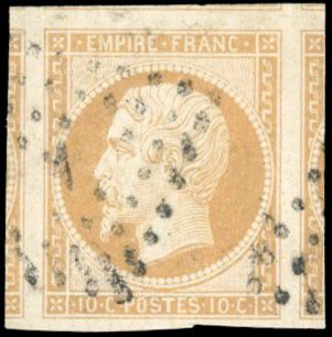 Yvert et Tellier Empire non dentelé 1853 1860 N°13A Individuel Oblitéré