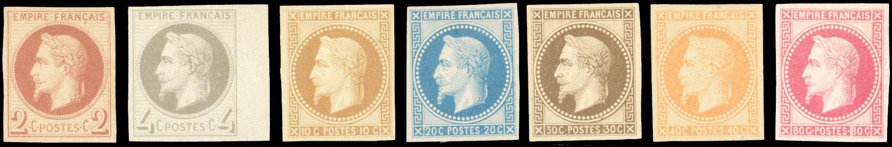 Yvert et Tellier Empire Lauré 1863 1870 N°26Af/32b Individuel Neuf avec gomme