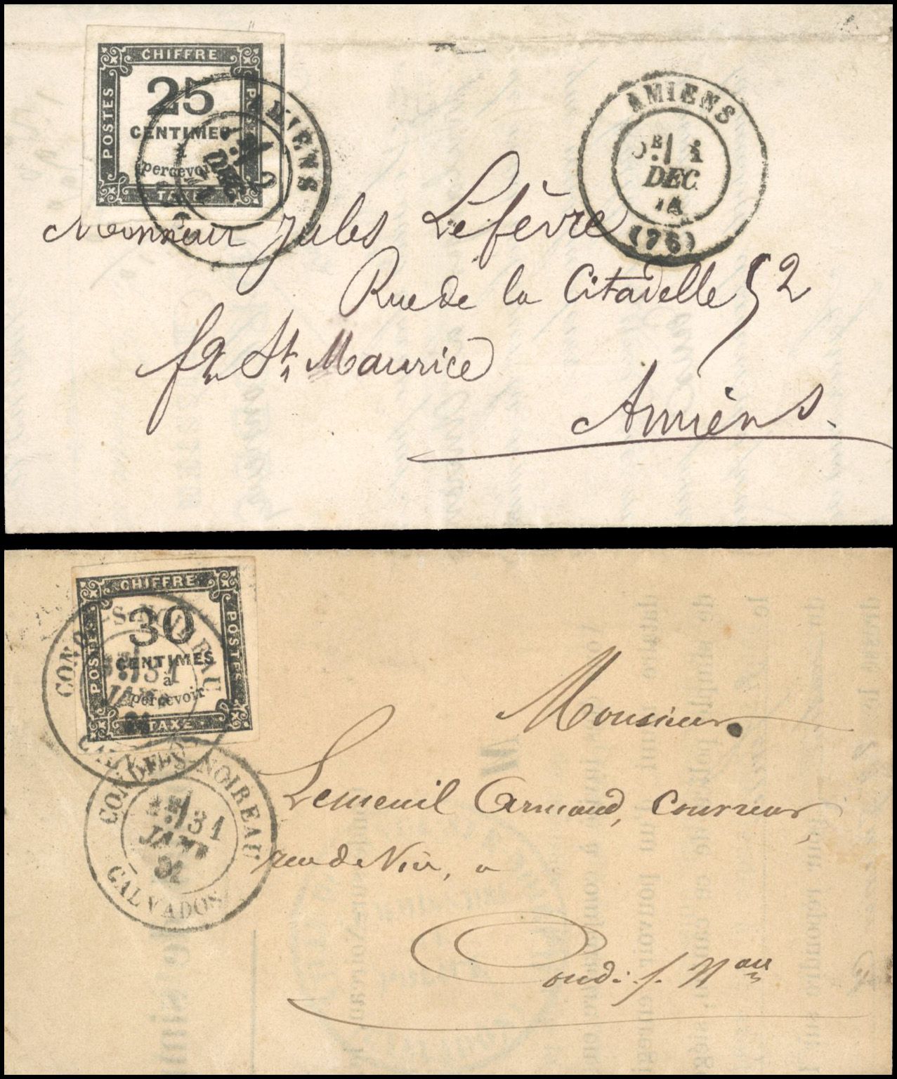 Yvert et Tellier Timbres-Taxe N°5 + 6 Individuel Oblitéré