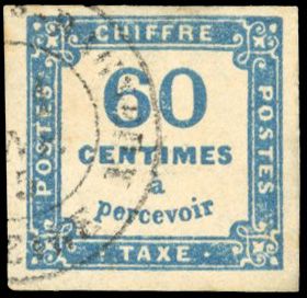 Yvert et Tellier Timbres-Taxe N°9a Individuel Oblitéré
