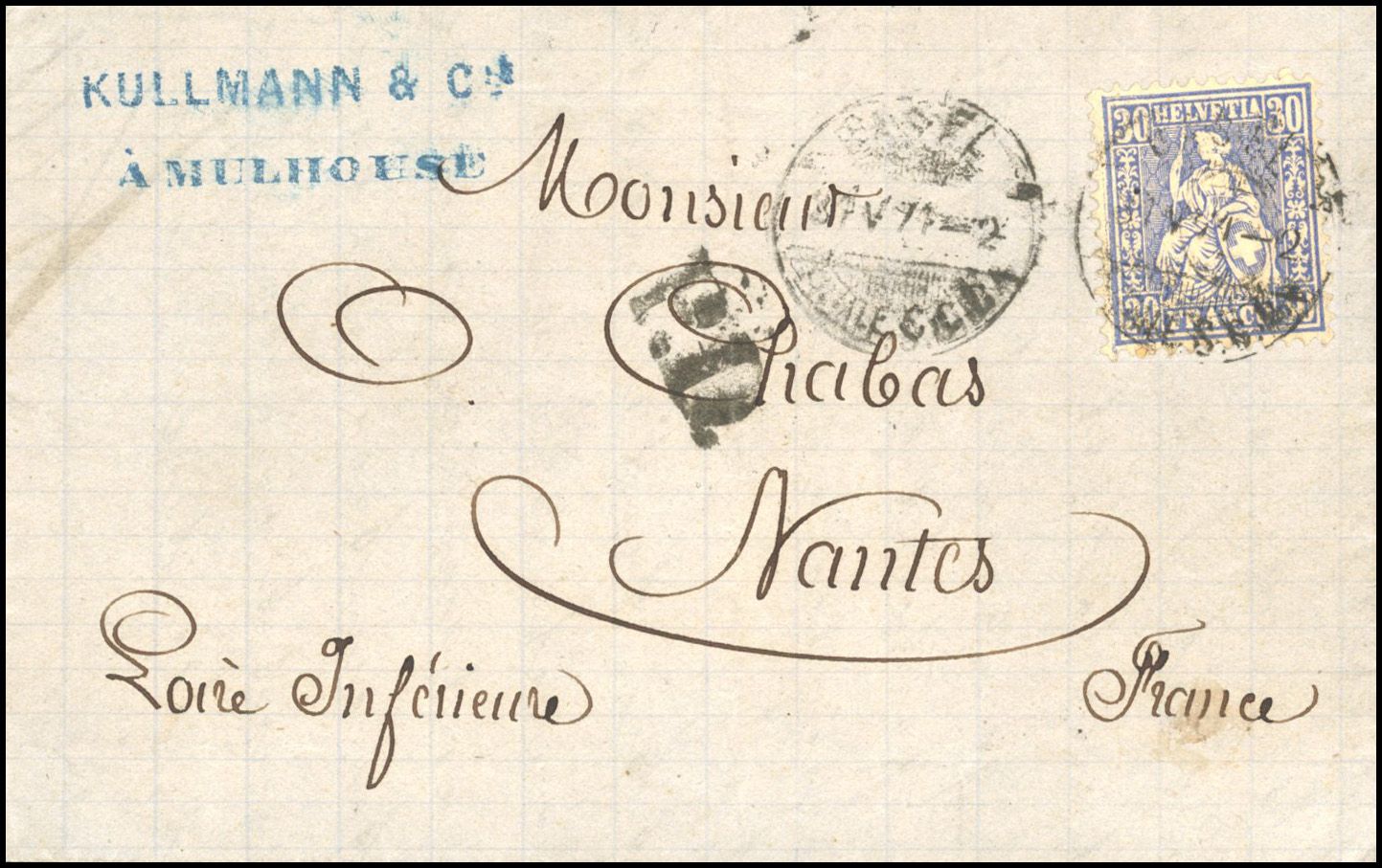 Yvert et Tellier Alsace Lorraine Acheminés N°SUISSE 46 Individuel Oblitéré