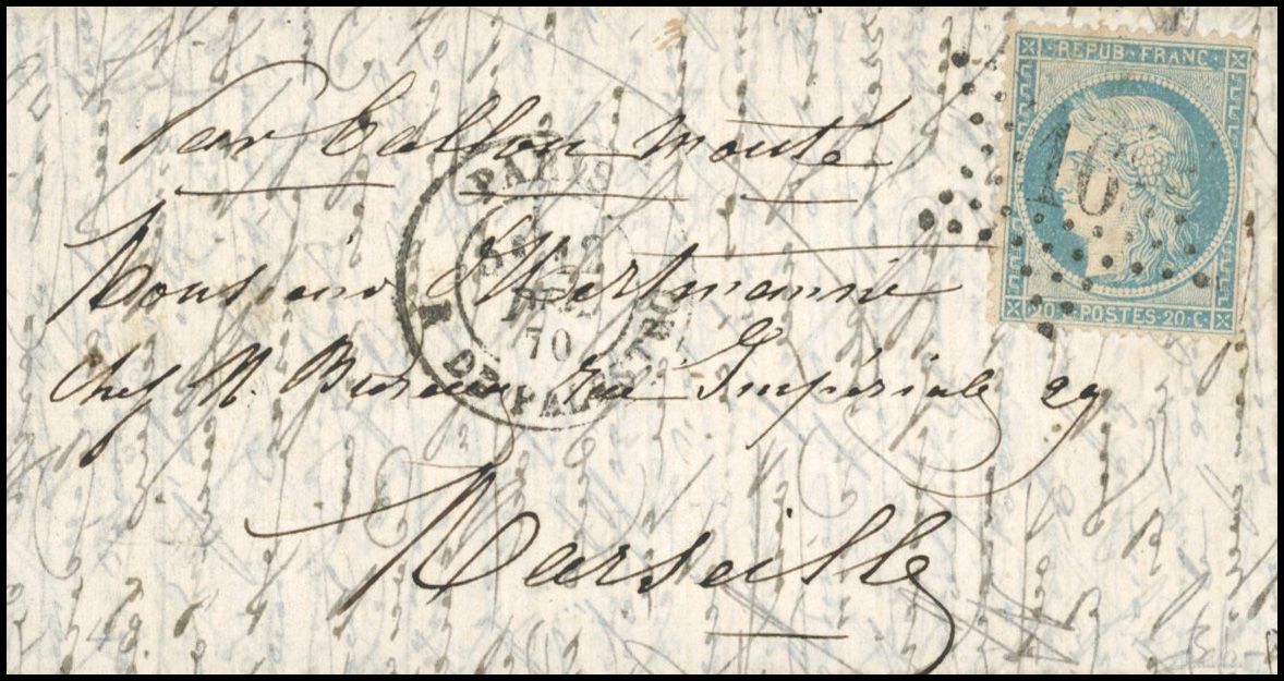 Yvert et Tellier Ballons Montés 1870 N°37 Individuel Oblitéré