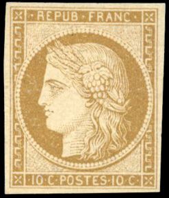 Yvert et Tellier Cérès 1849 1850 N°1 Individuel Neuf avec gomme