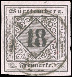 Yvert et Tellier ALLEMAGNE WURTEMBERG N°5 Individuel Oblitéré