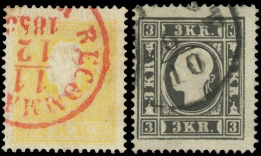 Yvert et Tellier AUTRICHE N°6+ 7 Individuel Oblitéré