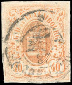 Yvert et Tellier LUXEMBOURG N°11 Individuel Oblitéré