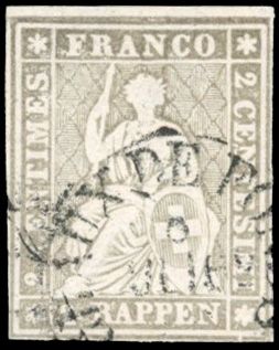 Zumstein SUISSE N°21 Individuel Oblitéré