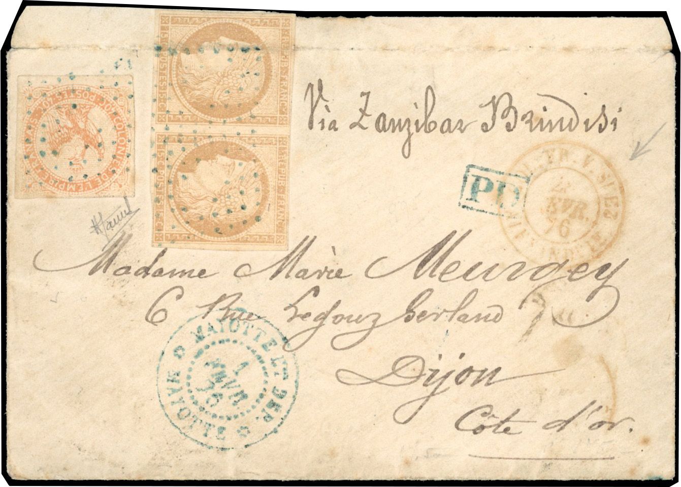 Yvert et Tellier COLONIES GENERALES N°5 + 22 x 2 Individuel Oblitéré