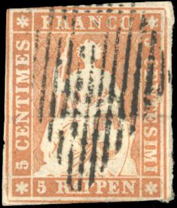 Zumstein SUISSE N°22Aa Individuel Oblitéré