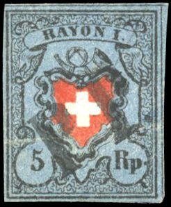 Zumstein SUISSE N°15II Individuel Oblitéré