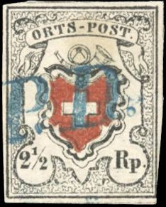 Zumstein SUISSE N°13I Individuel Oblitéré