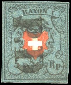 Zumstein SUISSE N°15I Individuel Oblitéré
