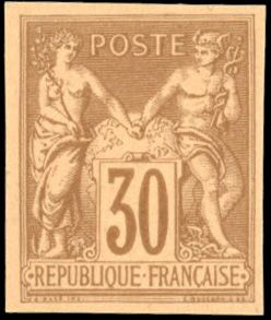 Yvert et Tellier Groupe allégorique 1876 1900 N°80 Individuel Neuf sans gomme