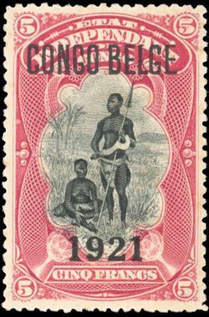 Cob CONGO BELGE N°93A Individuel Neuf avec gomme