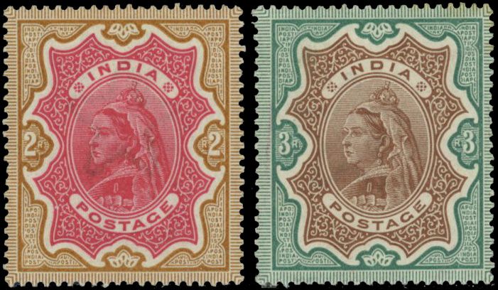 Stanley Gibbons INDIA N°107 + 108 Individuel Neuf avec gomme