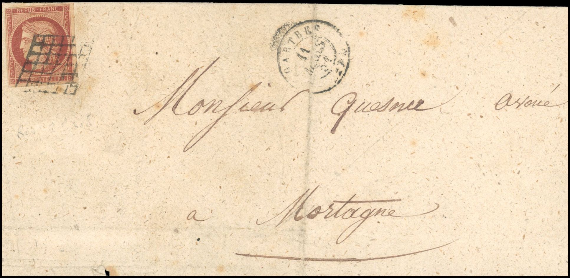 Yvert et Tellier Cérès 1849 1850 N°6A Individuel Oblitéré