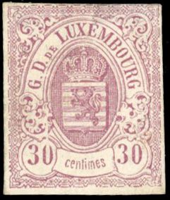 Yvert et Tellier LUXEMBOURG N°9 Individuel Neuf avec gomme
