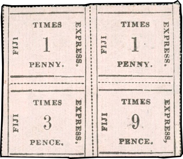 Stanley Gibbons FIJI N°5+ 6 + 8a Bloc de 4 Neuf avec gomme