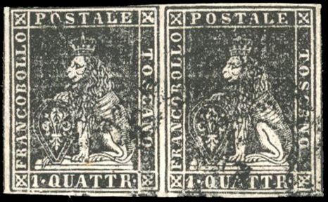 Yvert et Tellier ITALIE TOSCANE N°10 Paire Oblitéré