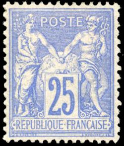 Yvert et Tellier Groupe allégorique 1876 1900 N°78 Individuel Neuf avec gomme
