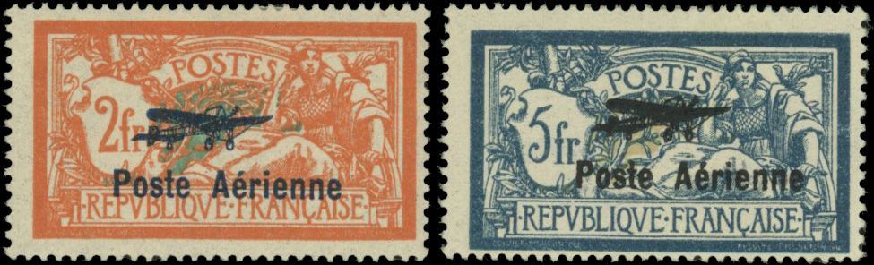 Yvert et Tellier Poste aérienne N°1 + 2 Individuel Neuf avec gomme