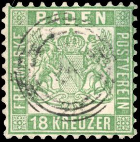 Yvert et Tellier ALLEMAGNE BADE N°20 Individuel Oblitéré