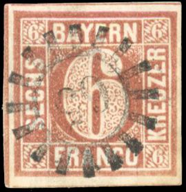 Yvert et Tellier ALLEMAGNE BAVIERE N°3 Individuel Oblitéré