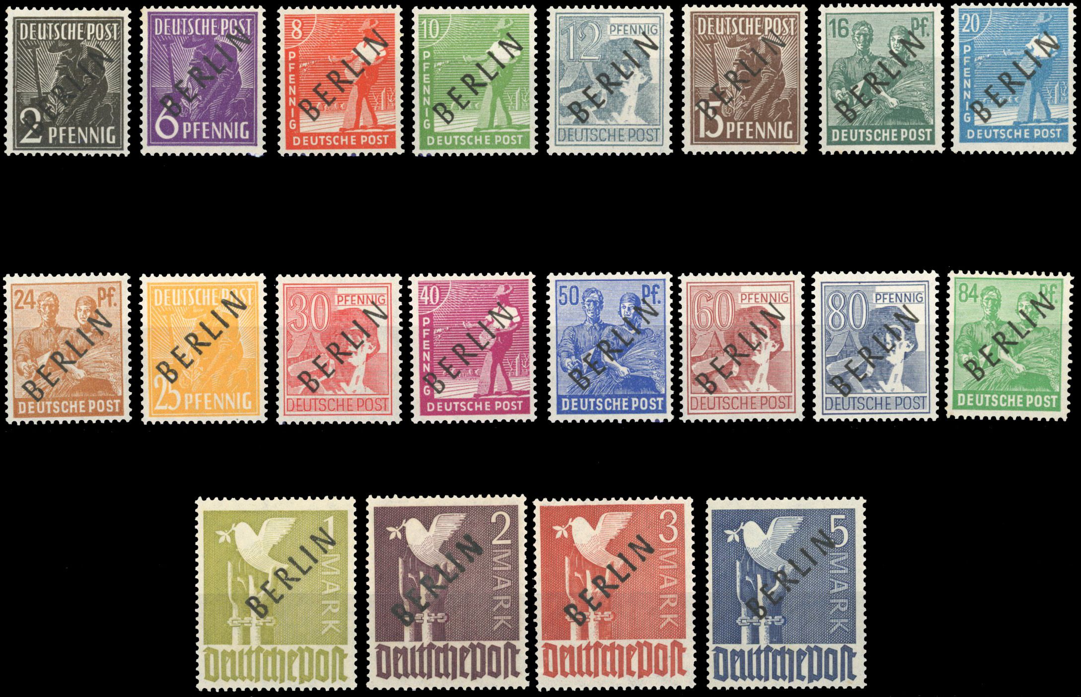 Yvert et Tellier Allemagne berlin N°1/20 Individuel Neuf avec gomme intacte