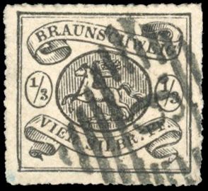 Yvert et Tellier ALLEMAGNE BRUNSWICK N°5a Individuel Oblitéré