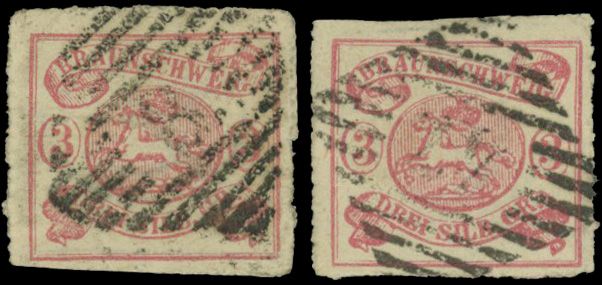 Yvert et Tellier ALLEMAGNE BRUNSWICK N°10a Individuel Oblitéré