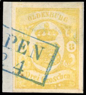 Yvert et Tellier ALLEMAGNE OLDENBOURG N°14 Individuel Oblitéré