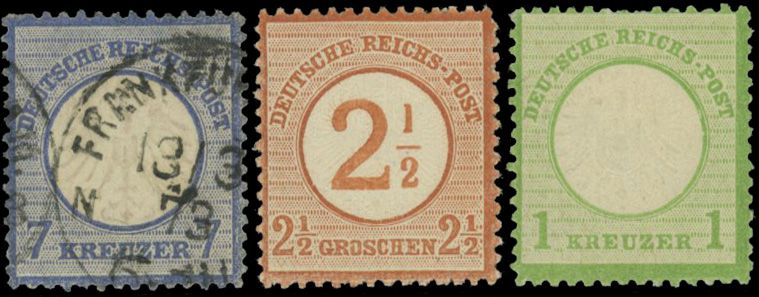 Yvert et Tellier ALLEMAGNE N°10+ 15 + 27 Individuel Neuf avec gomme