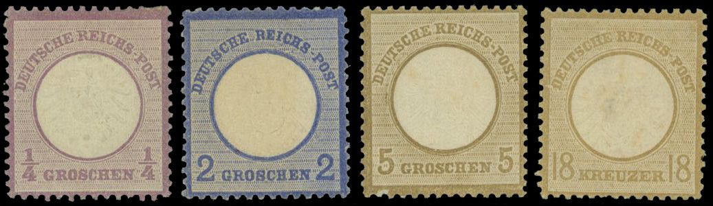 Yvert et Tellier ALLEMAGNE N°13+ 17 +19 + 25 Individuel Neuf avec gomme