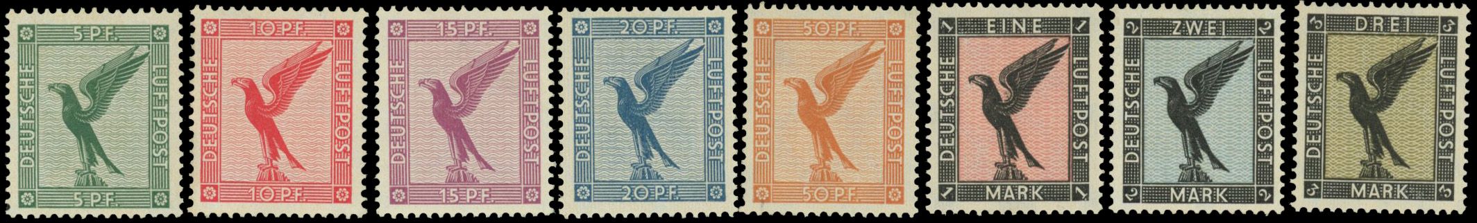 Yvert et Tellier ALLEMAGNE N°27/34 Individuel Neuf avec gomme