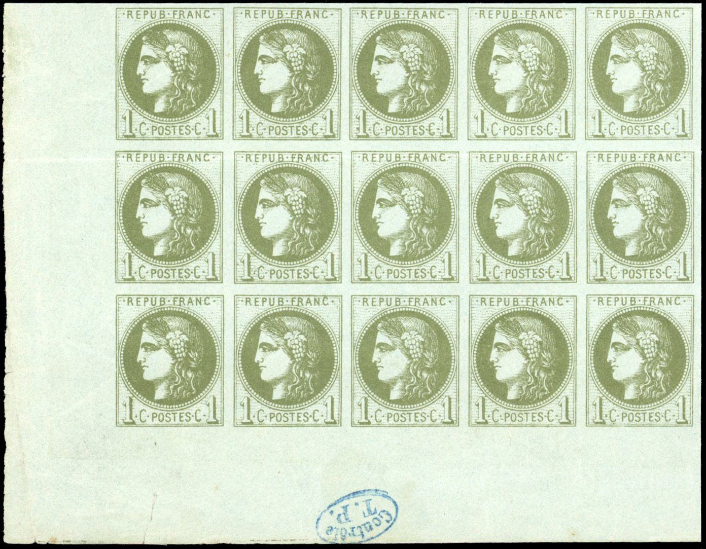 Yvert et Tellier Emission de Bordeaux 1870 1871 N°39B Multiple Neuf avec gomme intacte